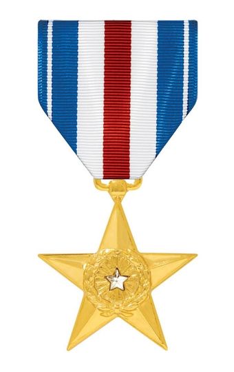 Silver Star Medal military award decoration ribbon - SuperThin Ribbons