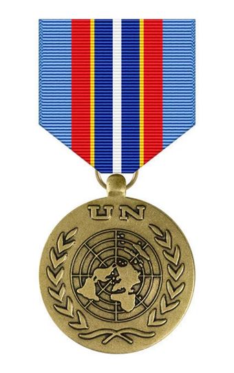 United Nations Advance Mission in Cambodia UNAMIC Medal military service award ribbon - Super Thin Ribbons