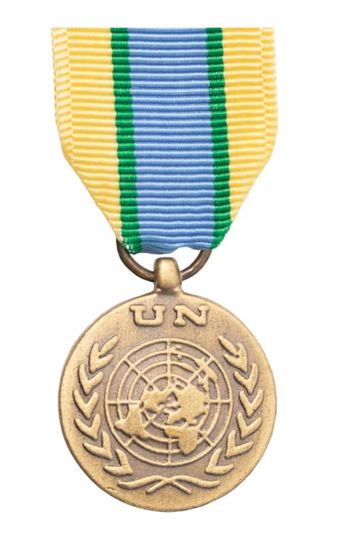 United Nations Operation in Somalia Medal military service award ribbon - Super Thin Ribbons