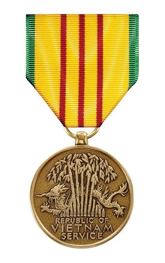 Vietnam Service Medal military award ribbon - Super Thin Ribbons