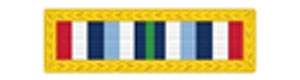 Coast Guard DHS Outstanding Unit Award Ribbon with Gold Frame - SuperThinRibbons